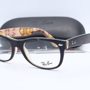 Ray Ban RB 5184 5409 Square Havana Eyeglasses Demo Lenses 50mm